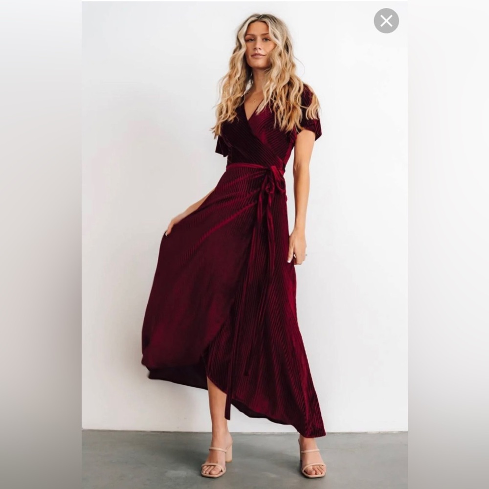 Andi Ribbed Velvet Wrap Dress | Mulberry - XXL